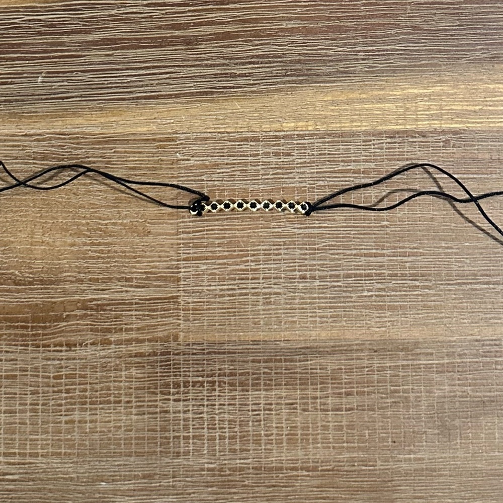 Thin Black & Gold Choker Necklace